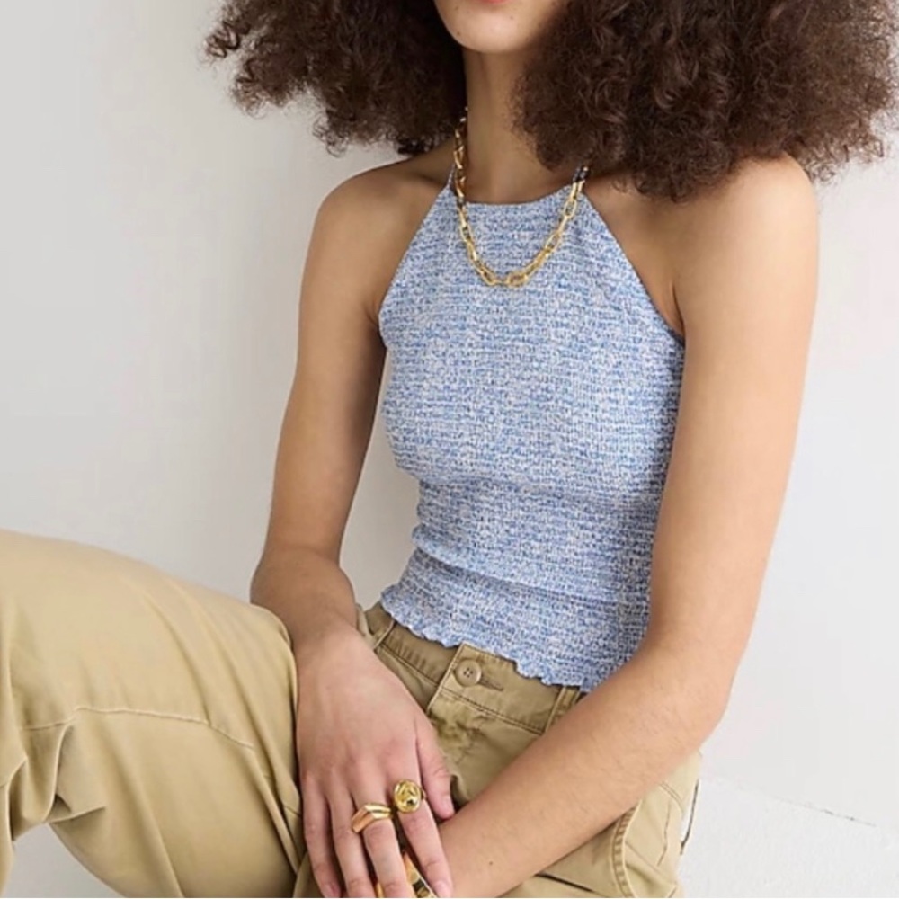 JCrew Liberty Print Smocked Halter Top